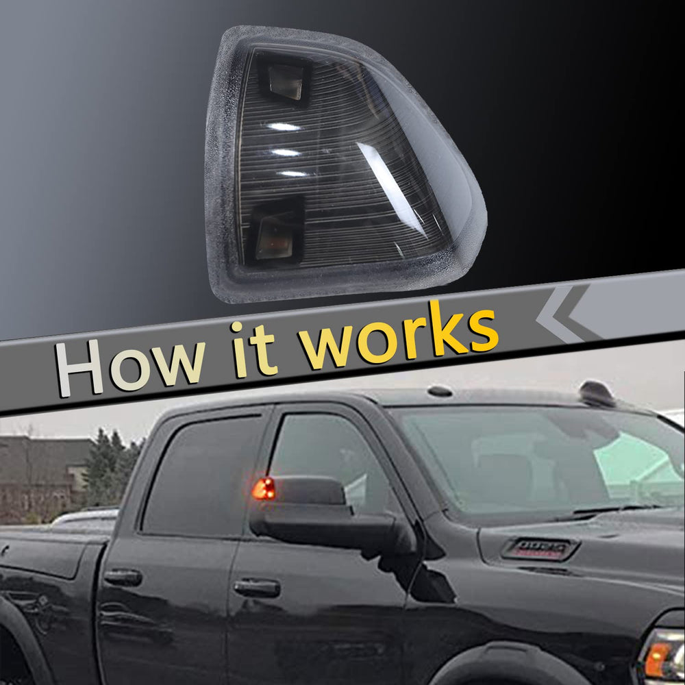 YMHHefy installed on passenger mirror showing clear LED signaling