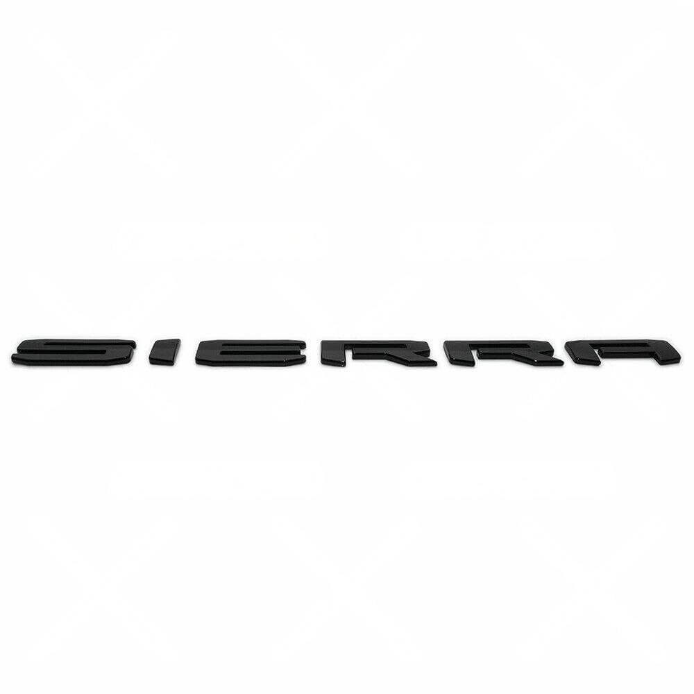 Yoaoo emblem mounted on Sierra liftgate demonstrating sleek all-black aesthetic
