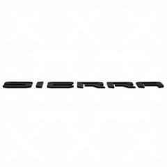 Yoaoo emblem mounted on Sierra liftgate demonstrating sleek all-black aesthetic