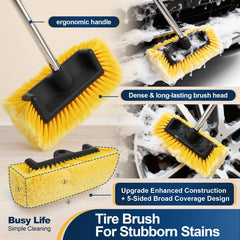 Yocada fully assembled 61 inch handle demonstrating extended reach and safety