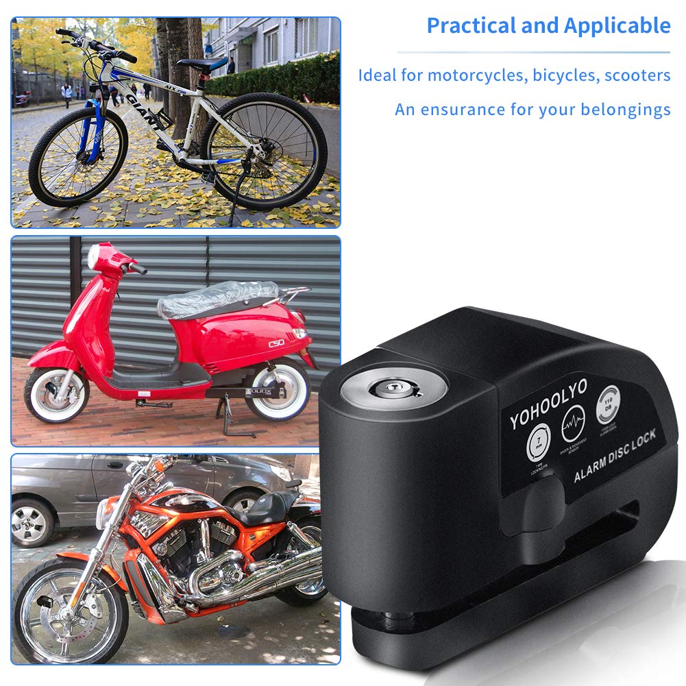 YOHOOLYO lock attached with 5ft reminder cable improving rider awareness