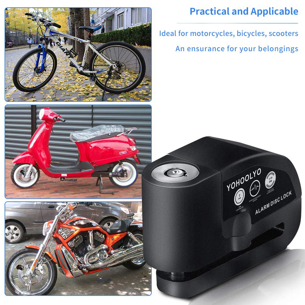 YOHOOLYO lock attached with 5ft reminder cable improving rider awareness
