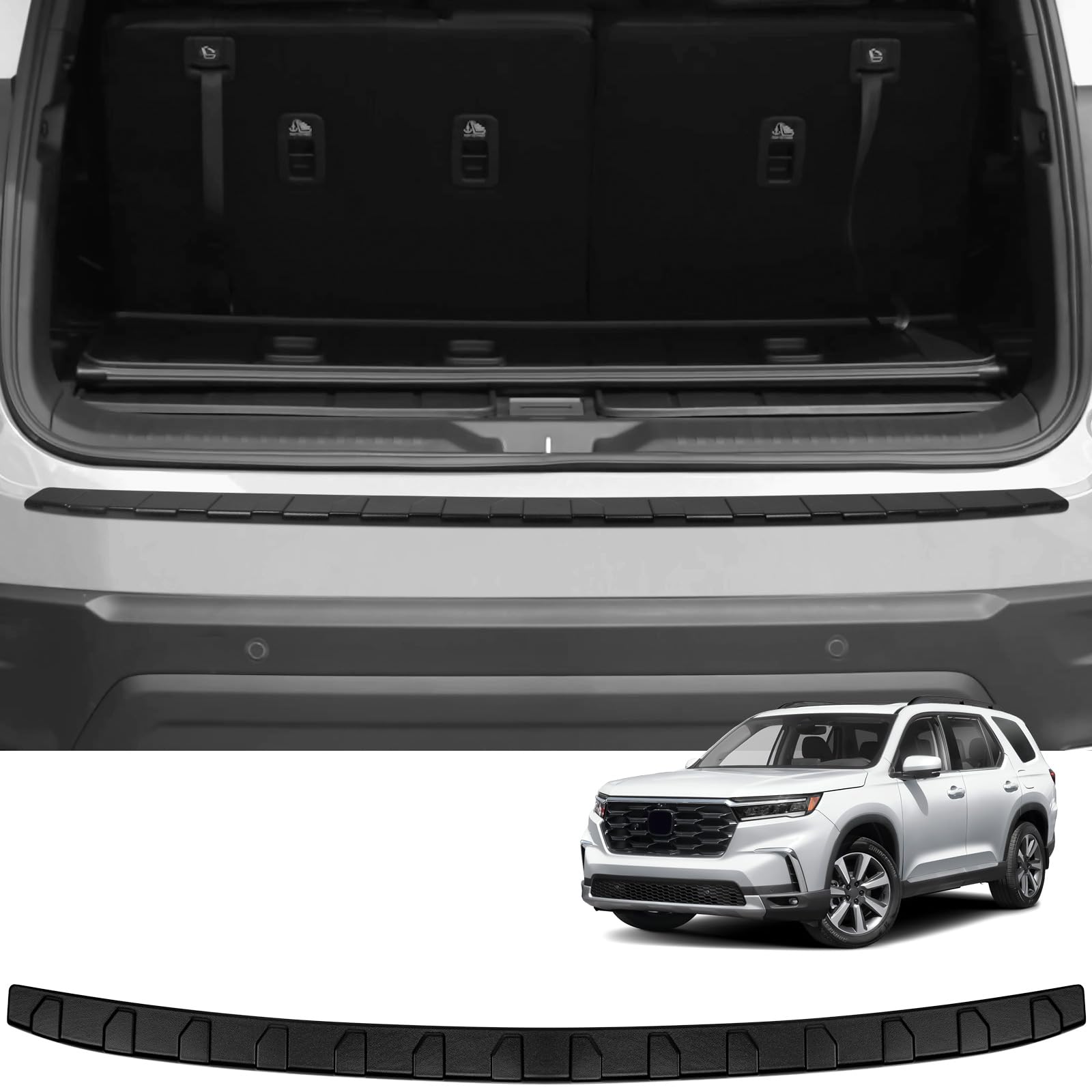 YOJOJOCO front view installed on Honda Pilot rear bumper showing clean protection