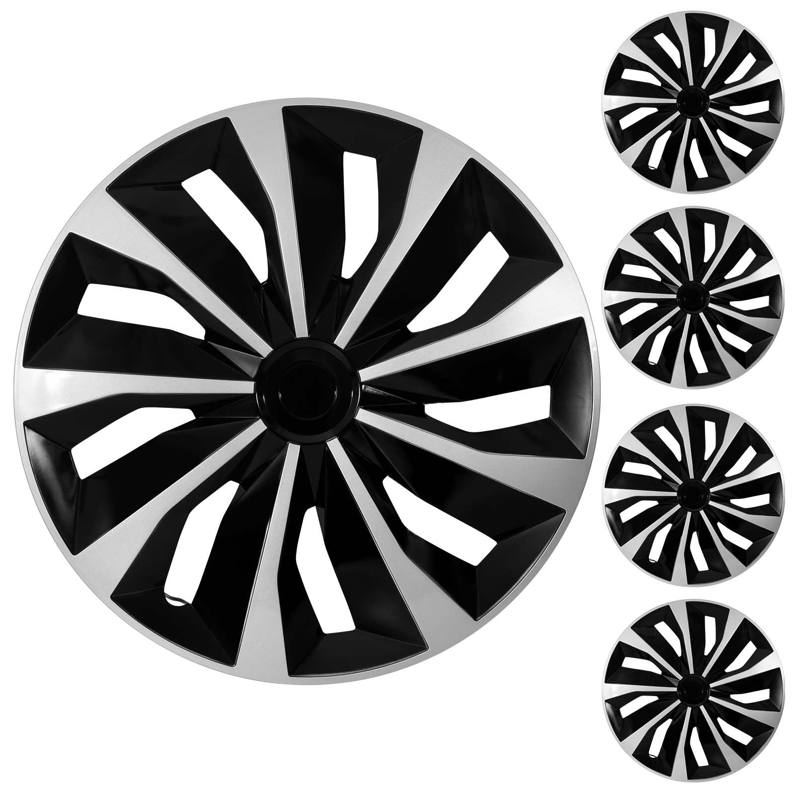 YOLOCKEY front-facing hubcap showing clean silver finish and brand appeal
