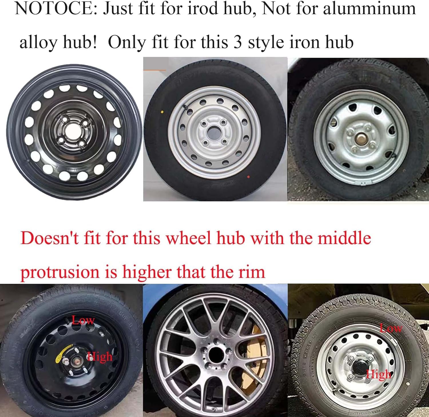 YOLOCKEY set of four hubcaps laid flat showing complete kit value