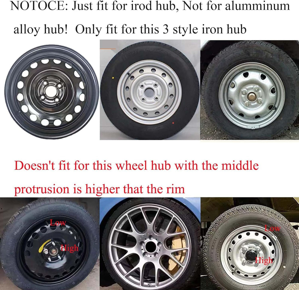 YOLOCKEY set of four hubcaps laid flat showing complete kit value