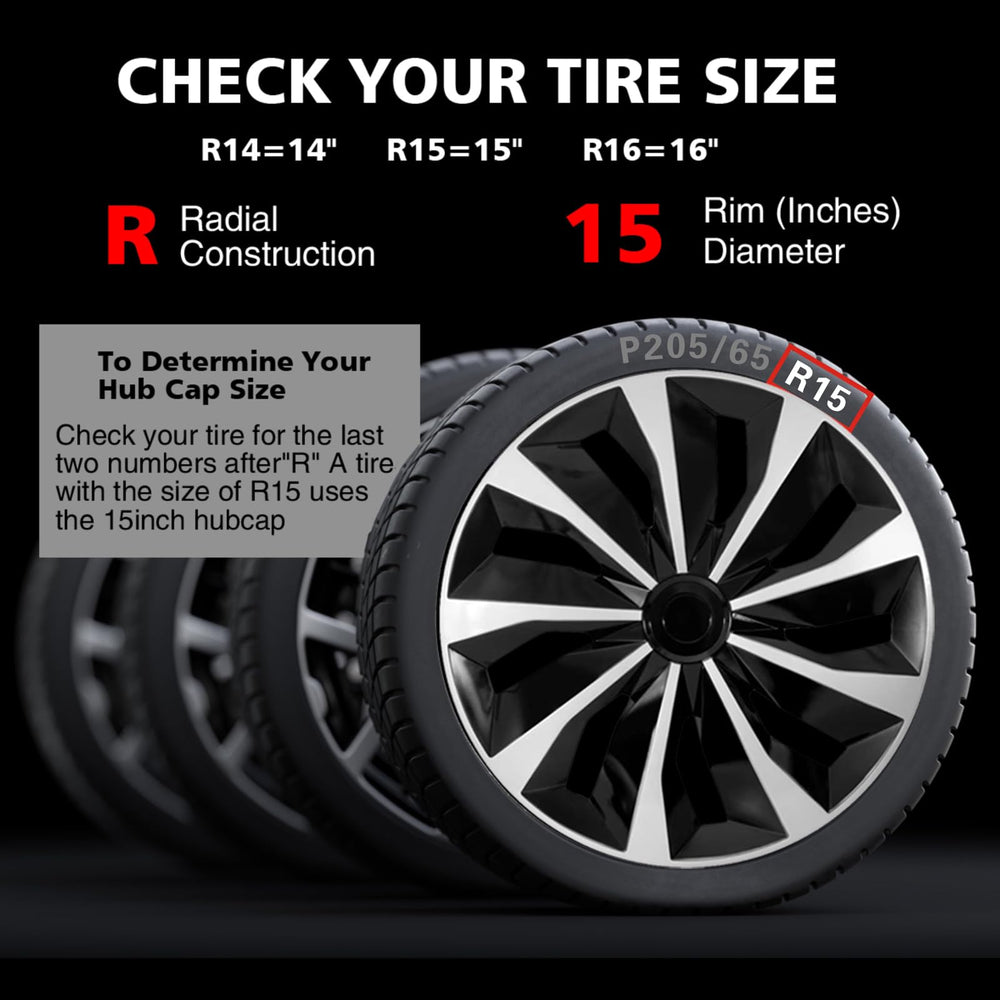 YOLOCKEY side profile illustrating hubcap fit on a 15 inch rim
