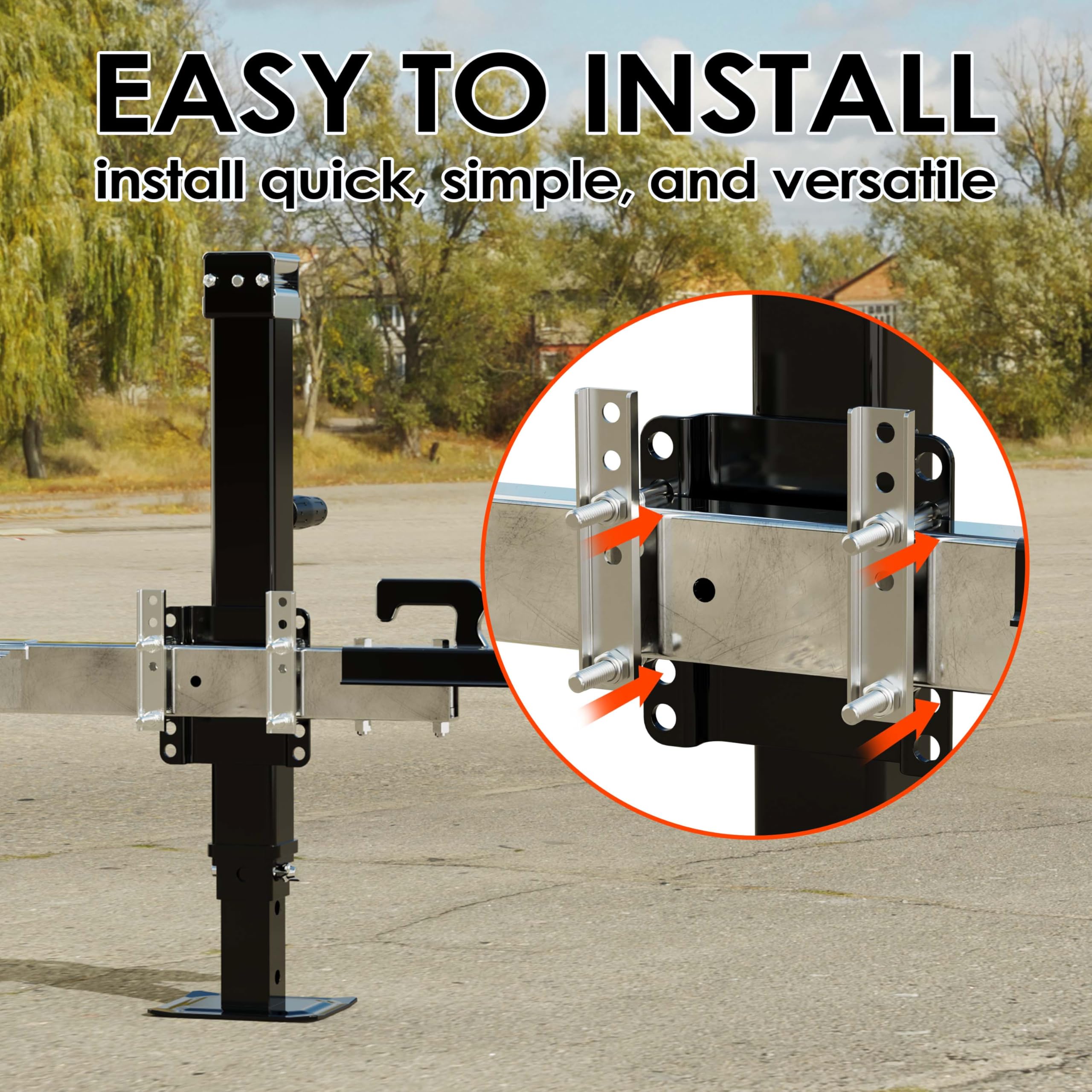 YOMILINK textured side handle close-up for improved grip and easier cranking