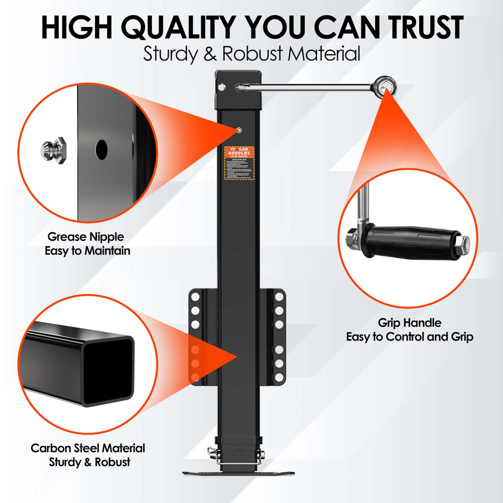 YOMILINK mounted on a trailer tongue illustrating real-world installation stability