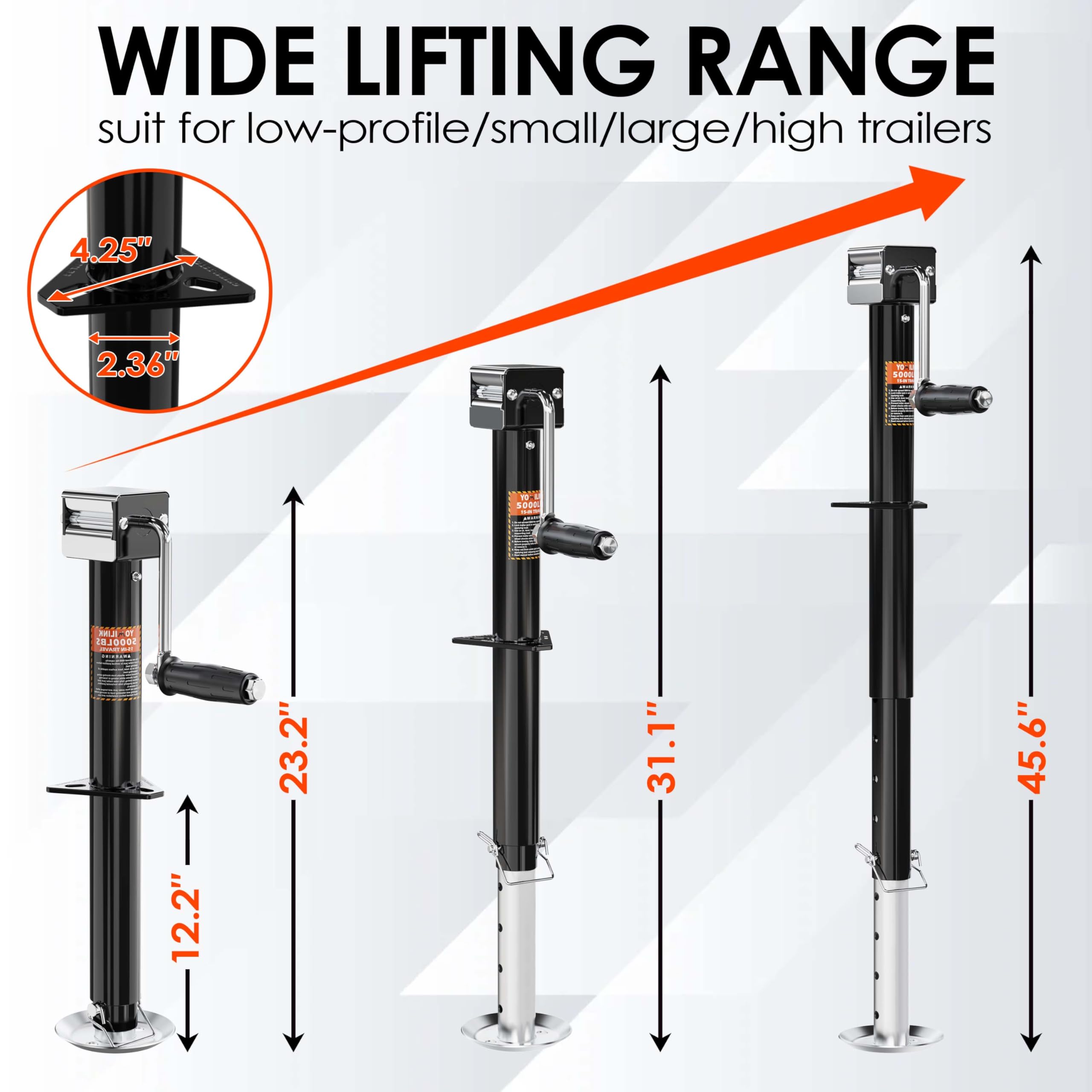 YOMILINK wind handle being cranked for smooth, quick lifting benefit