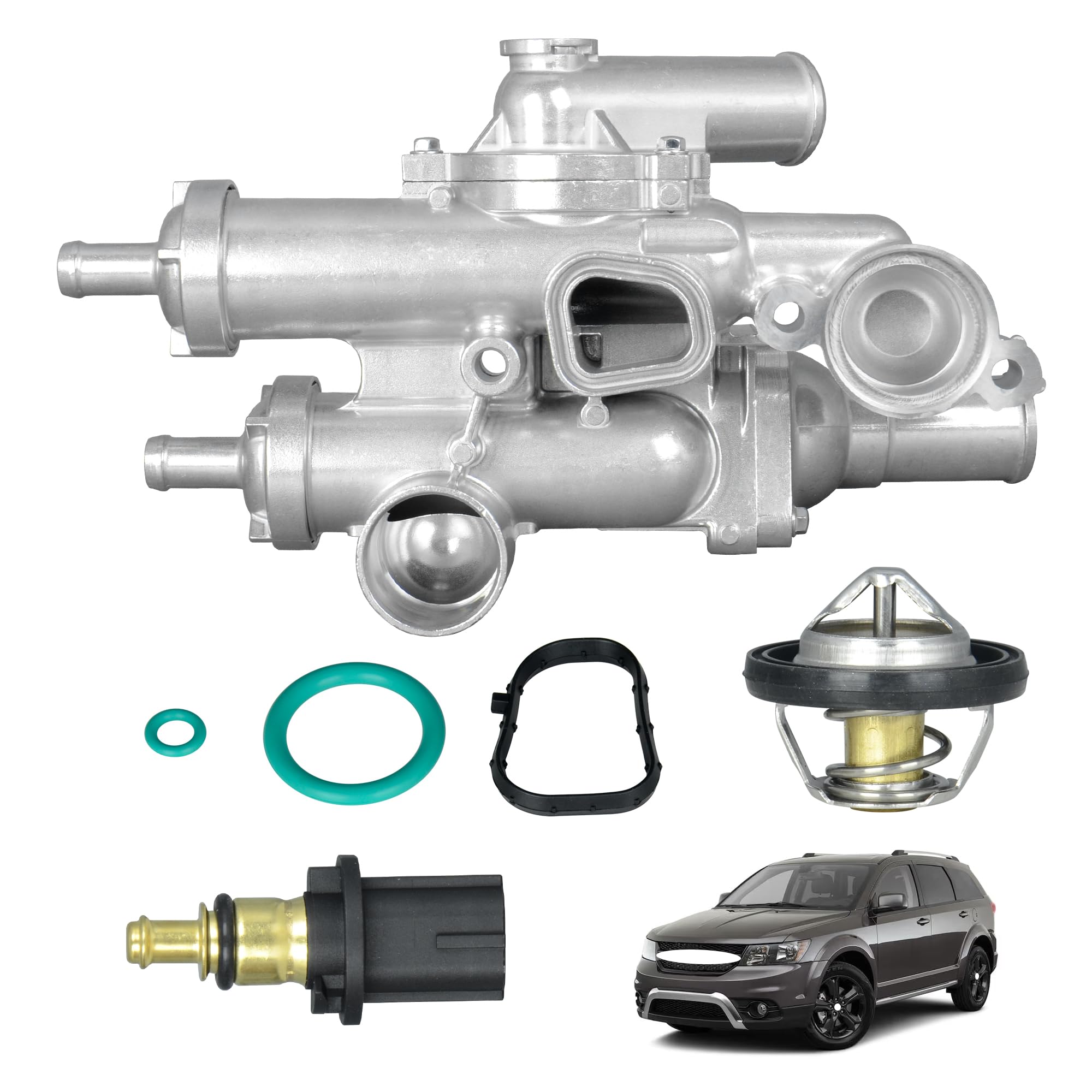 yongtoparts front view of thermostat housing showing fitment and sturdy construction