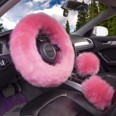 Yontree front packaging showing pink sheepskin set and model name, highlights luxury