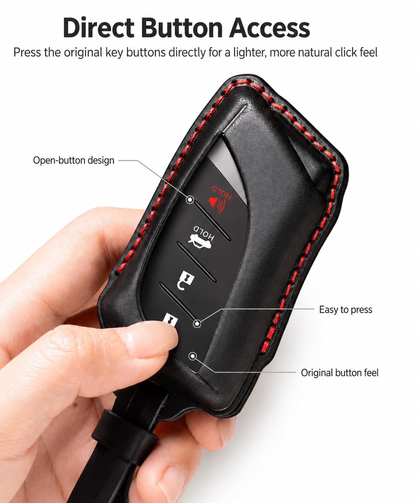 YONUFI key fob in hand for scale showing compactness and everyday convenience