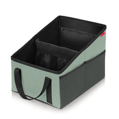 YOOFAN front seat organizer in cyan showing pockets and neat storage benefit of accessible items