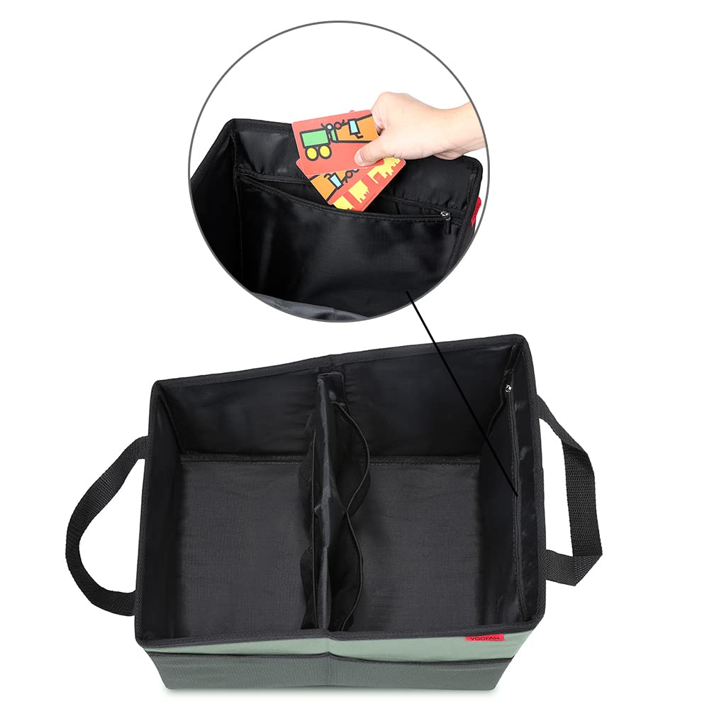 YOOFAN removable interlayer with four mesh cup holders holding bottles for easy access