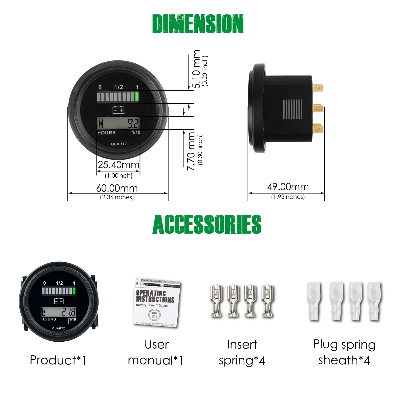 YOOREAL labeled back connector view showing clear terminal layout for wiring ease