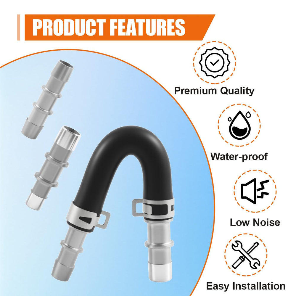 YoRise rubber hose with ruler showing size for easy fit verification