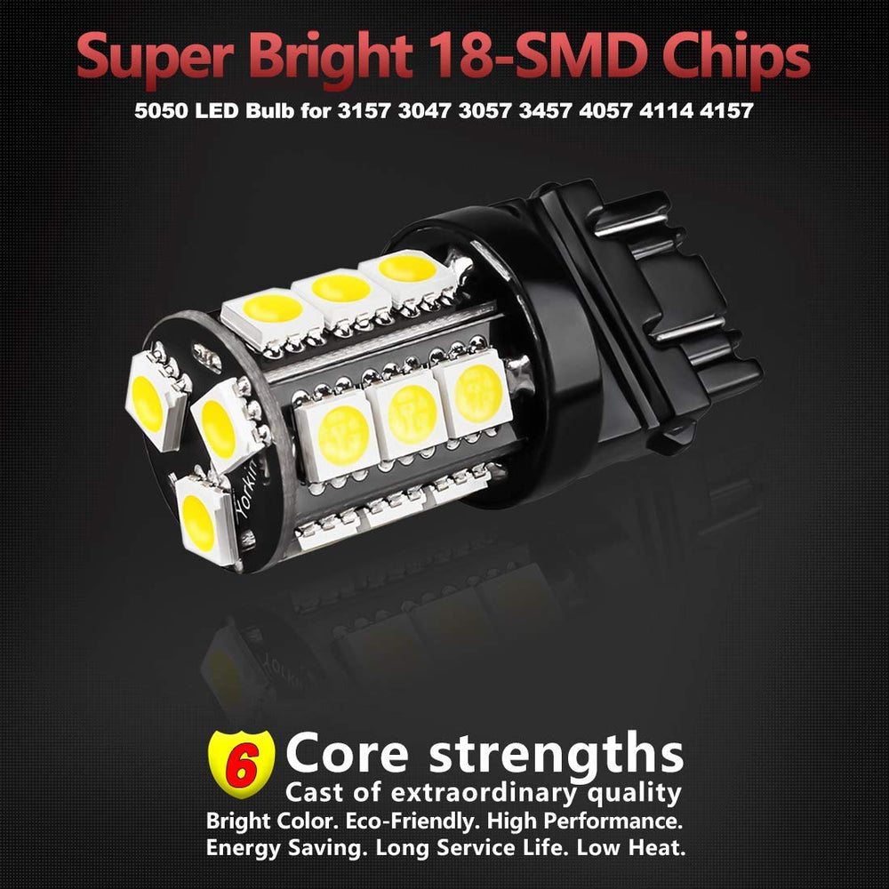 Yorkim close-up of 18 SMD chips showing bright even illumination