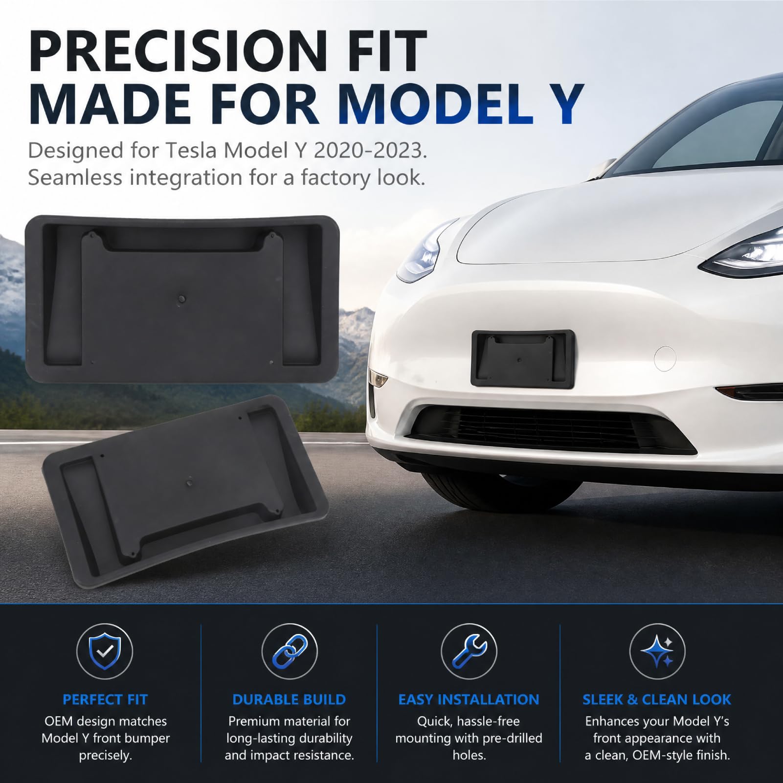 Yosoo Health Gear mounted on Tesla bumper demonstrating secure fit