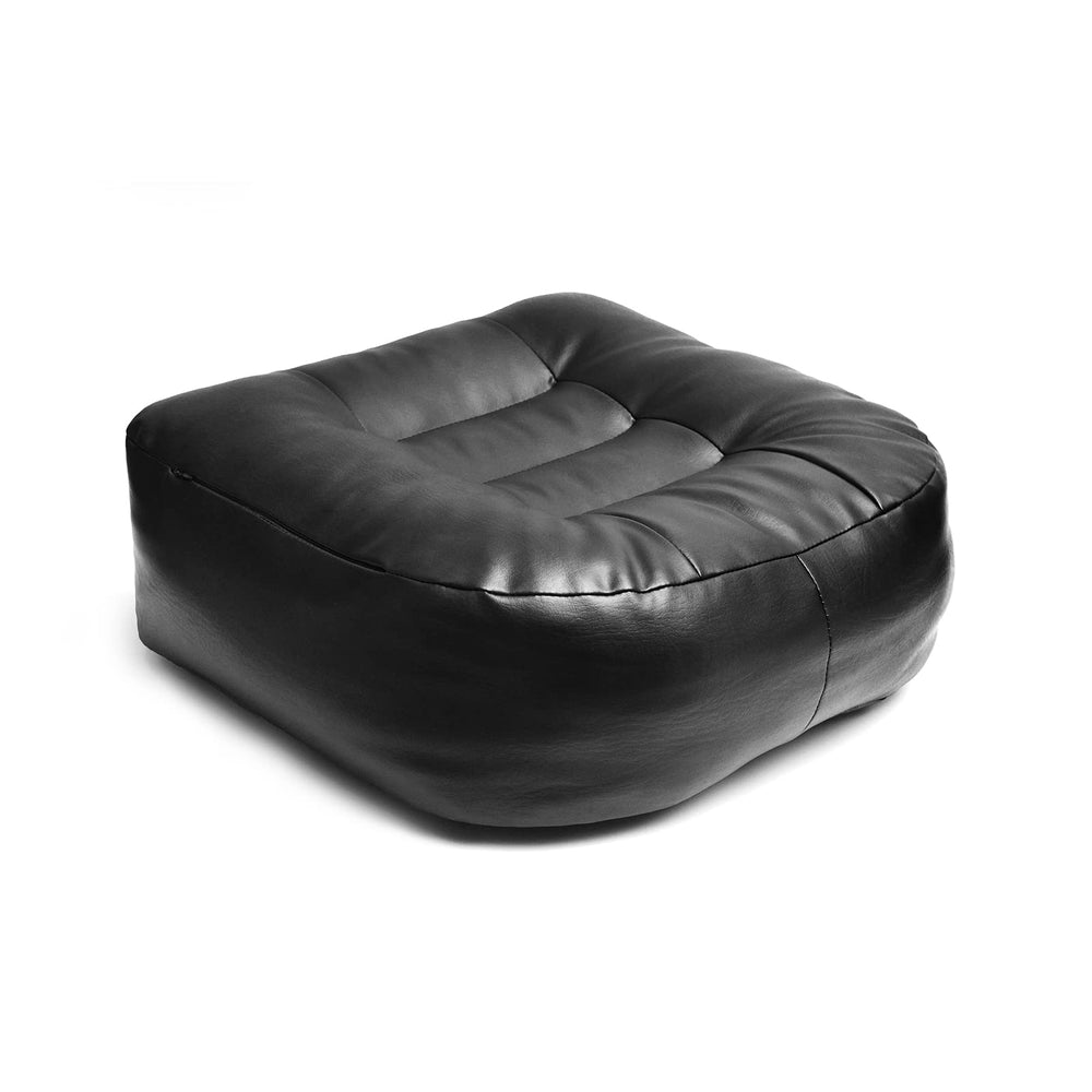 YOUFI front view of black booster seat showing sleek fit and improved visibility