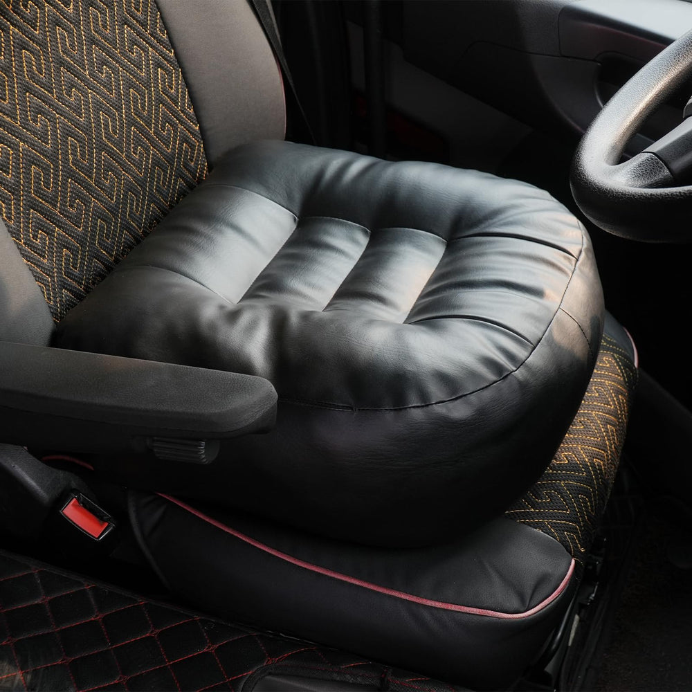 YOUFI installed in a car seat demonstrating raised eyeline and view
