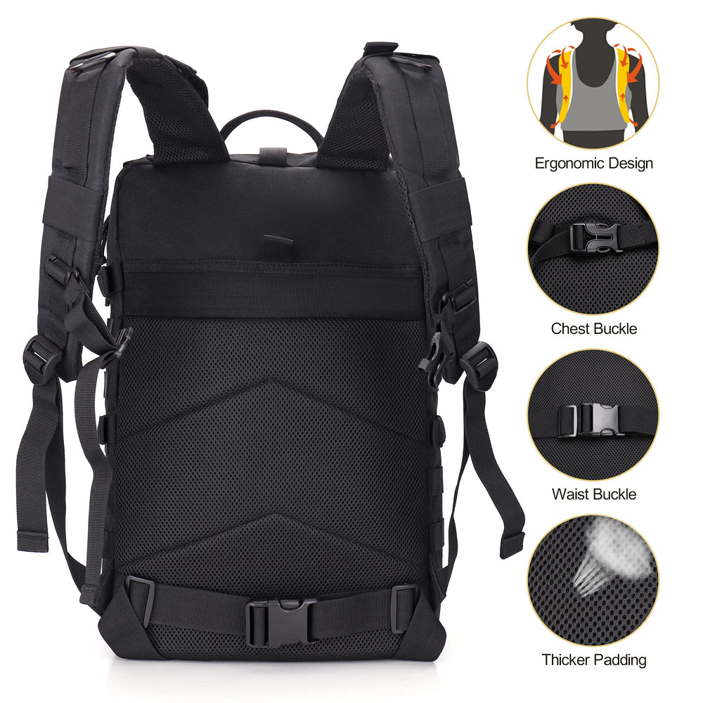 YOUNGOA MOLLE webbing detail with attachments for extra gear and modular convenience
