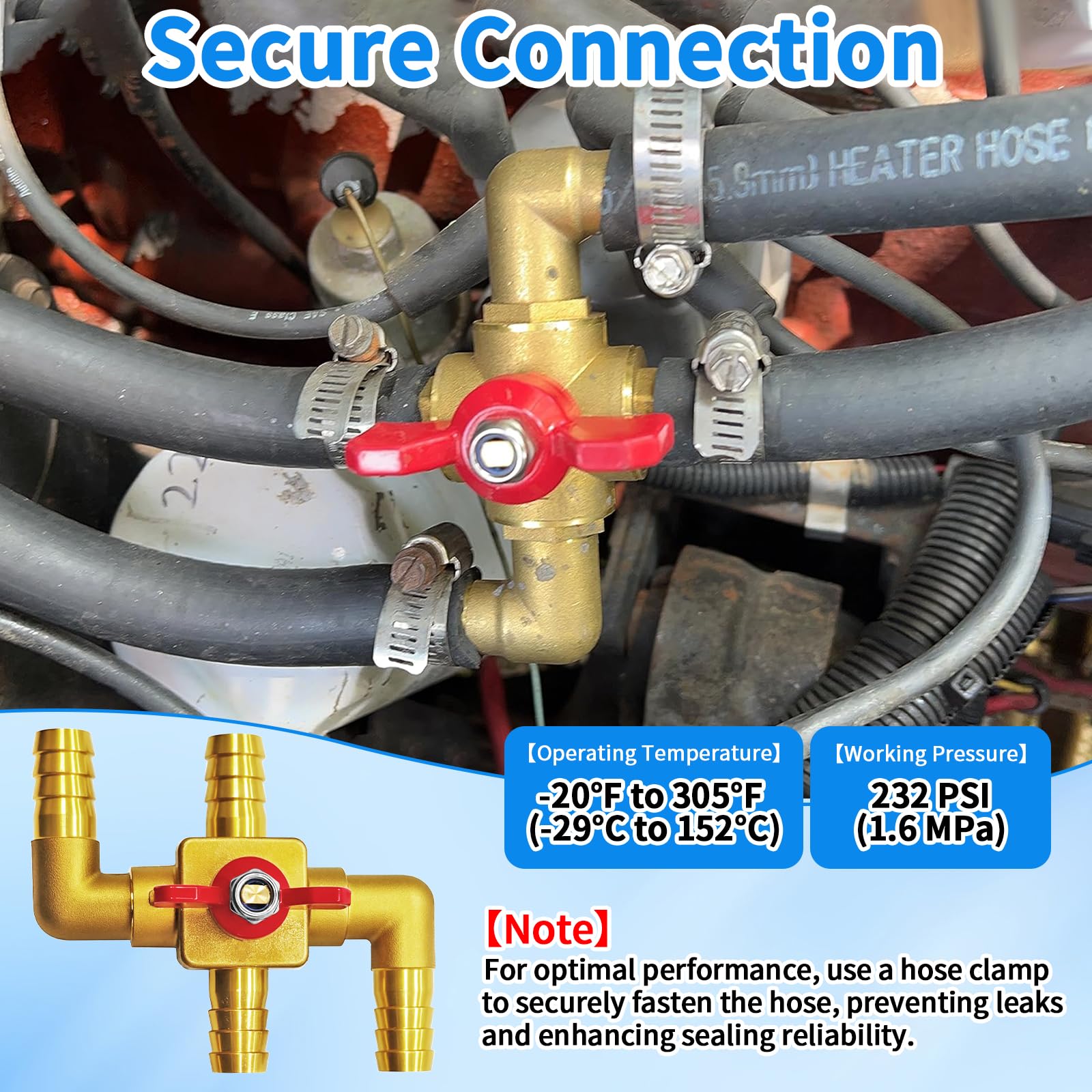 yourheey installed underhood demonstration showing compact valve improving flow control
