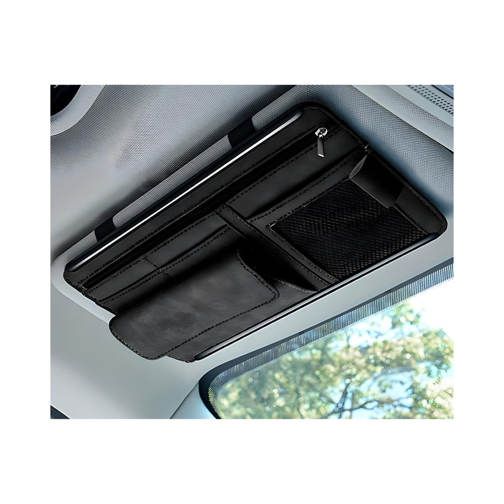 Yourkar front view organizer showing sleek black profile and easy access pockets