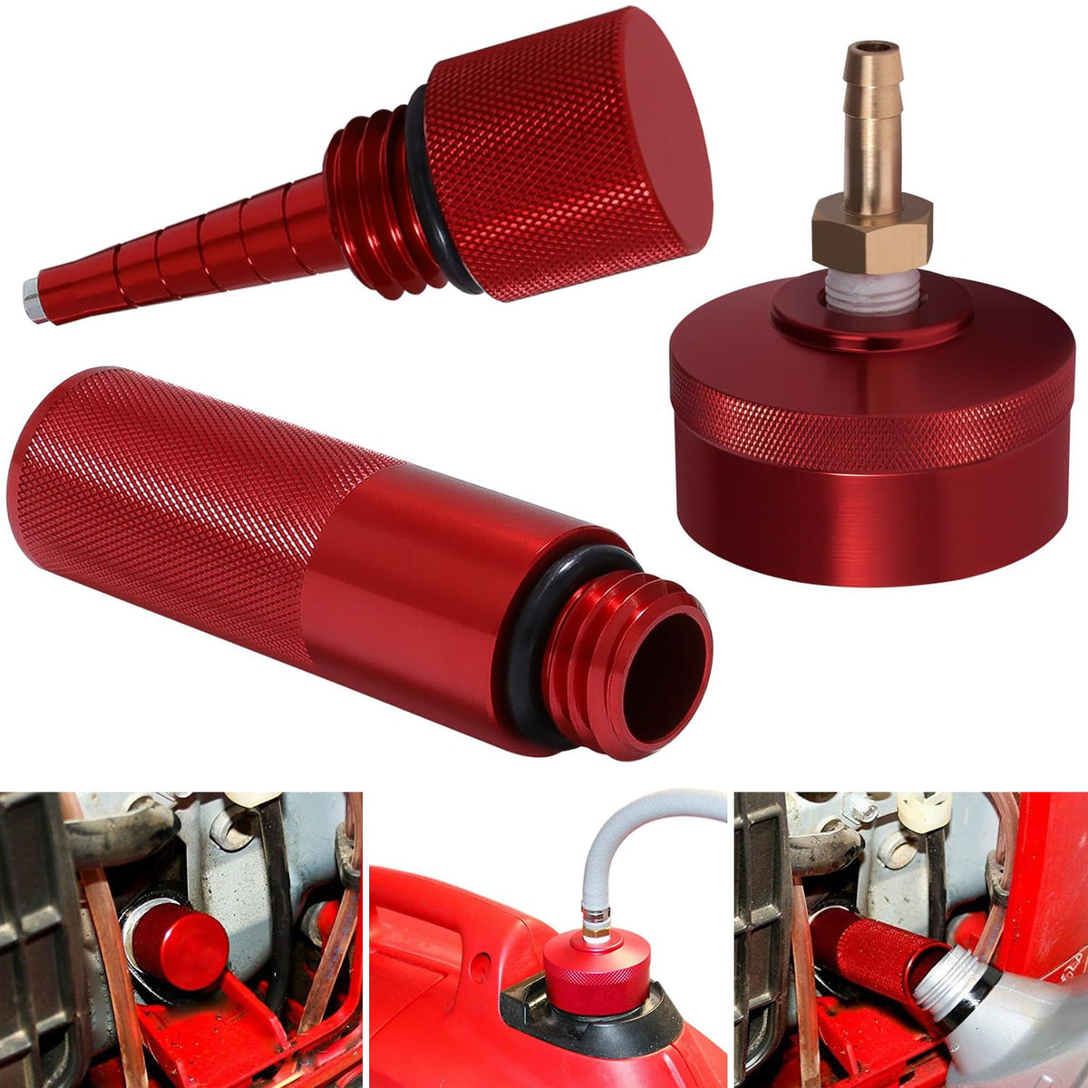 Yoursme red aluminum kit front view showing durable upgrade components