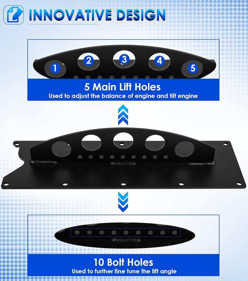 Yoursme lift plate installed on Chevy LS engine demonstrating correct mounting and alignment