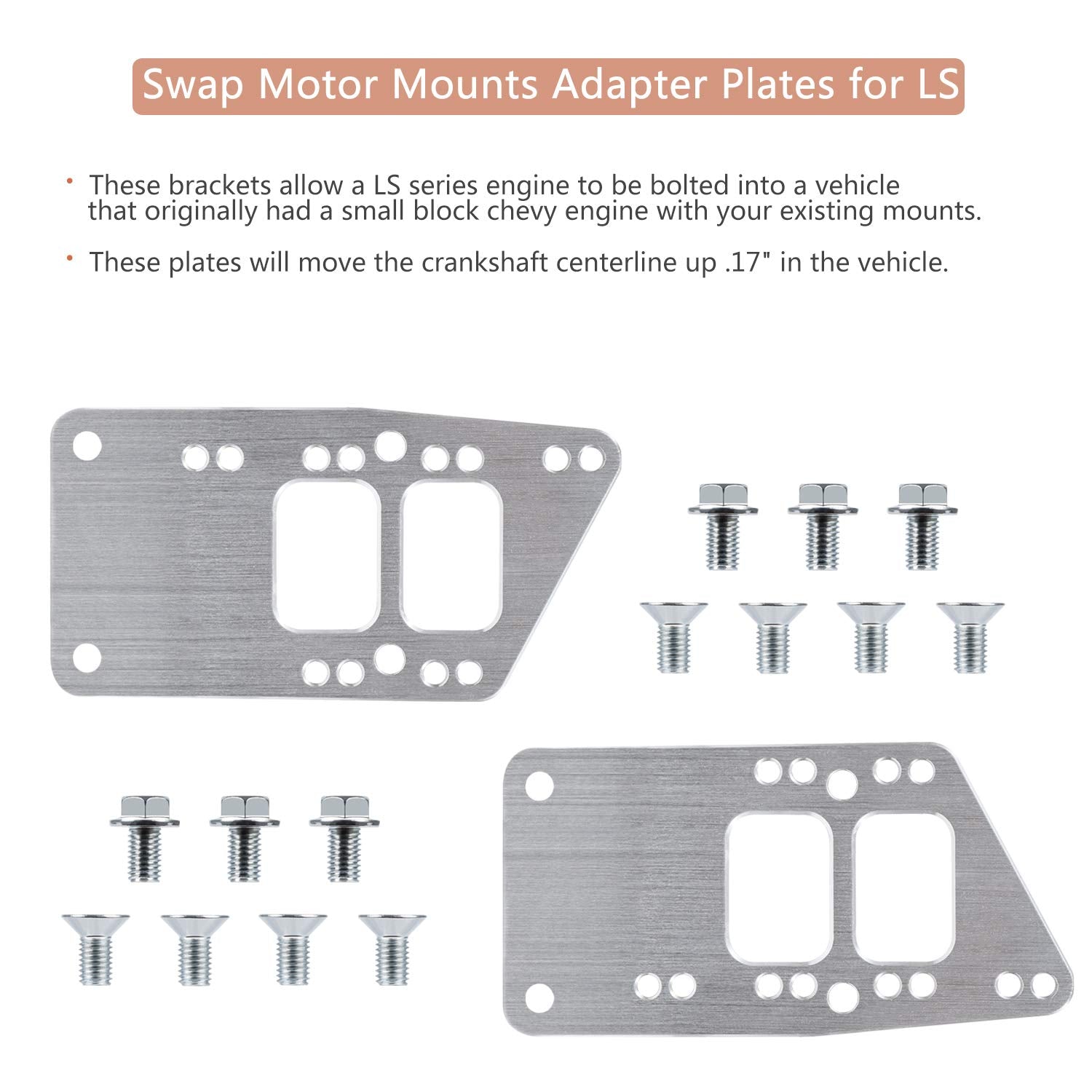 Yoursme adapter plates mounted on engine demonstrating easier installation