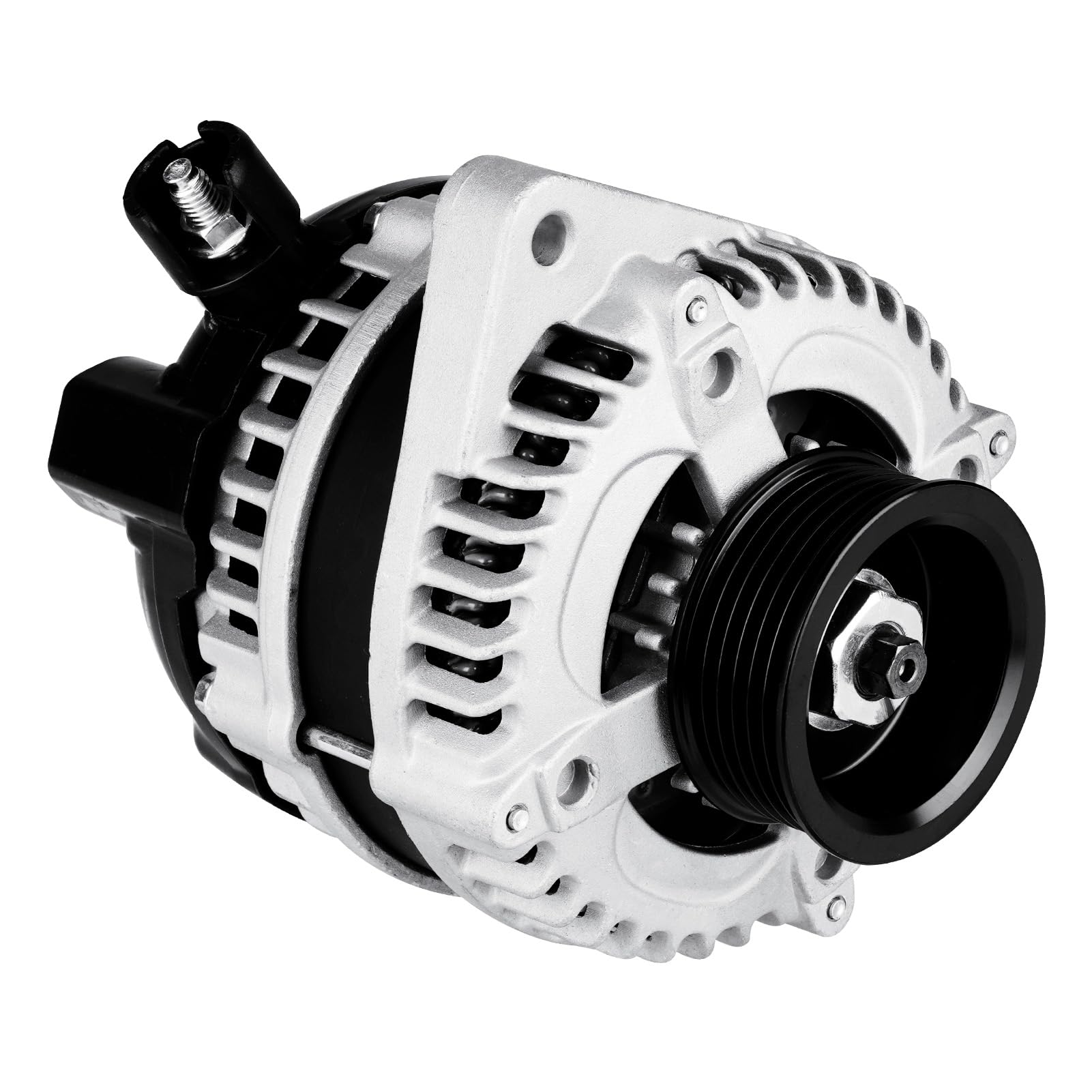 Youxmoto alternator front view showing housing and terminals, clear fitment benefit
