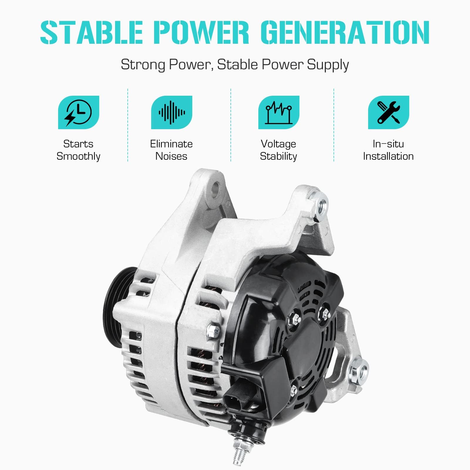 Youxmoto alternator installed on Ram engine illustrating direct-fit benefit