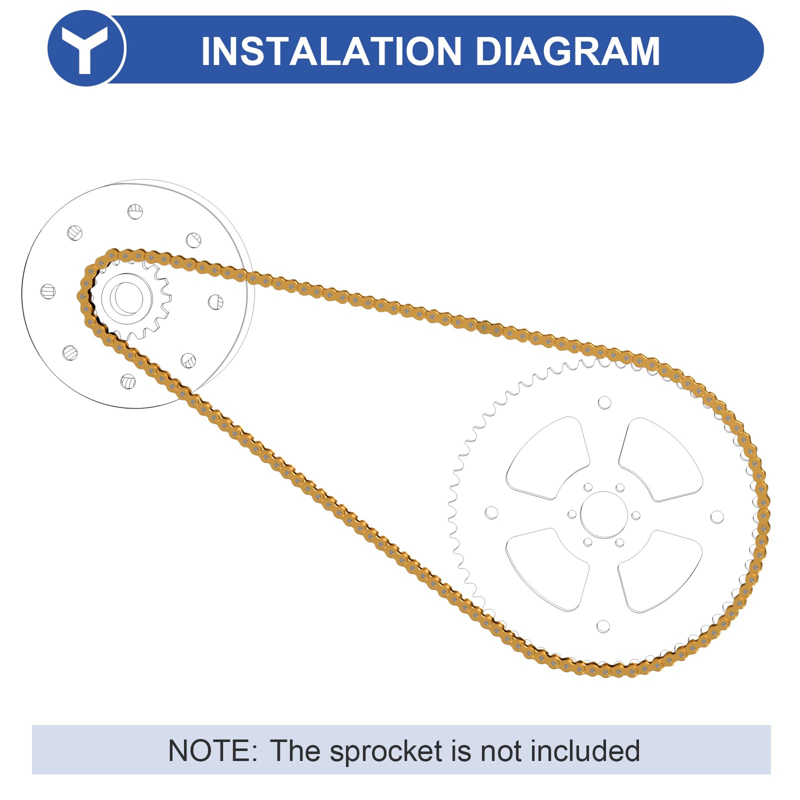 YOXUFA gold finish texture on chain providing corrosion resistance and visibility