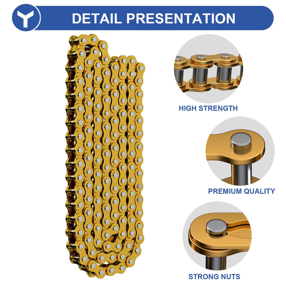YOXUFA detail of chain-tooth alignment on sprocket, ensures smooth power transfer