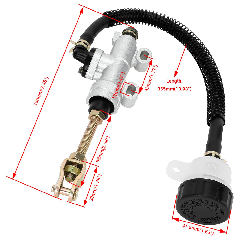 YOXUFA braided brake hose full length demonstrating abrasion resistance benefit