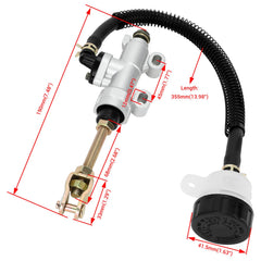 YOXUFA braided brake hose full length demonstrating abrasion resistance benefit