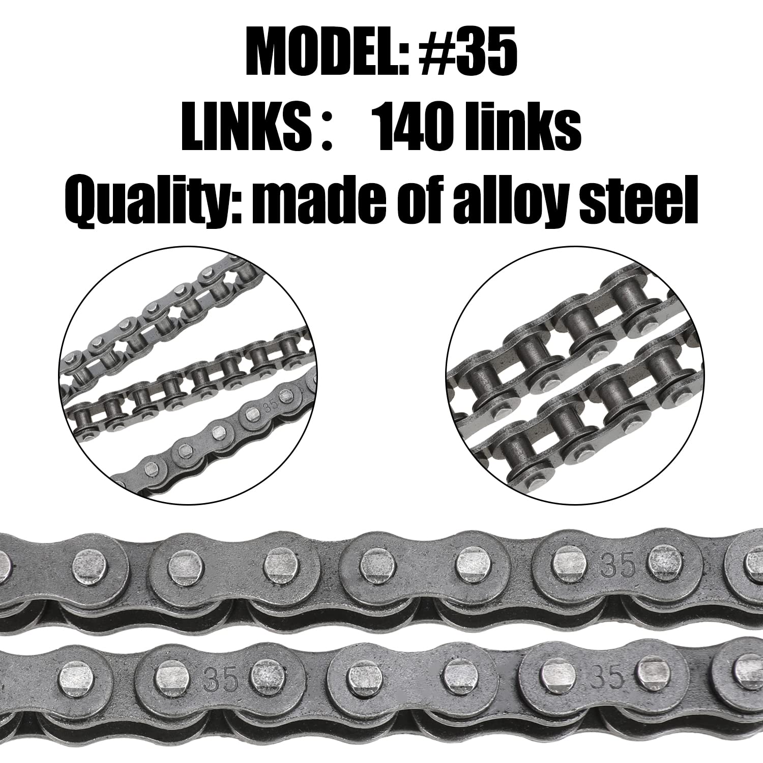 YOXUFA chain engaging sprocket teeth to show smooth power transfer