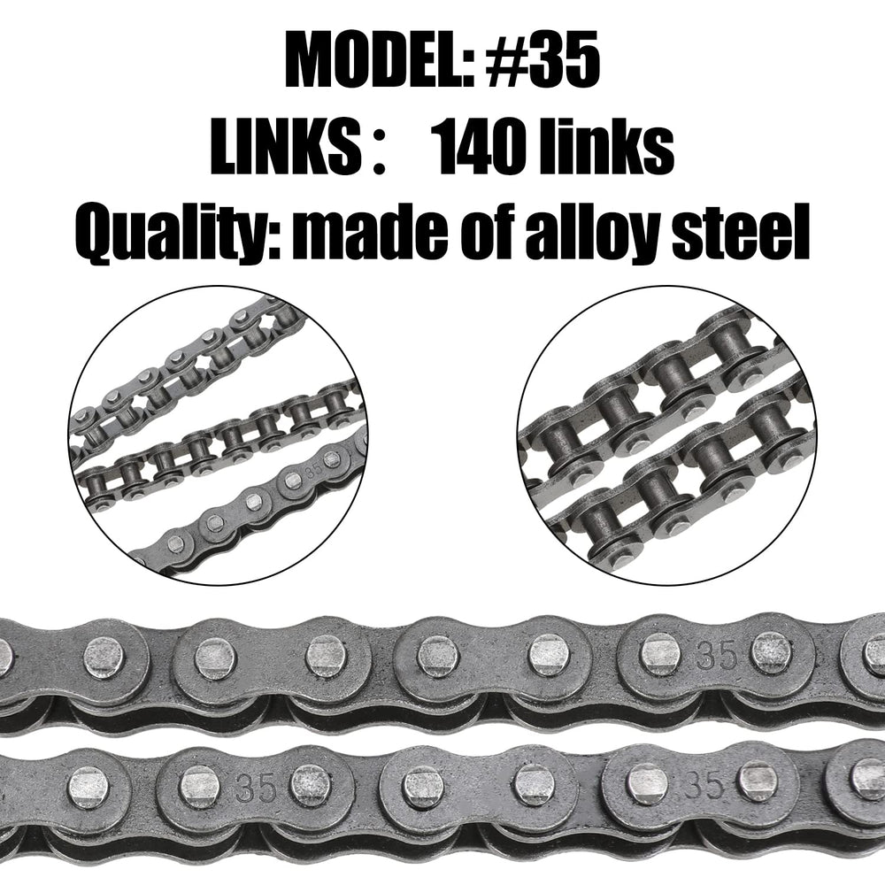 YOXUFA chain engaging sprocket teeth to show smooth power transfer