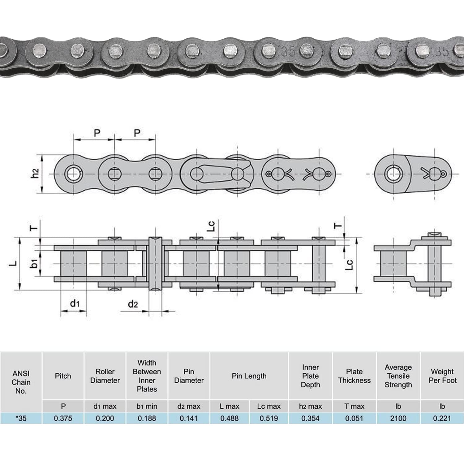 YOXUFA pack of ten 35# master links included for quick reconnection