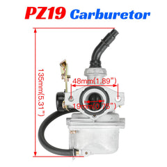 YOXUFA carburetor side profile showing cable-choke mechanism benefit