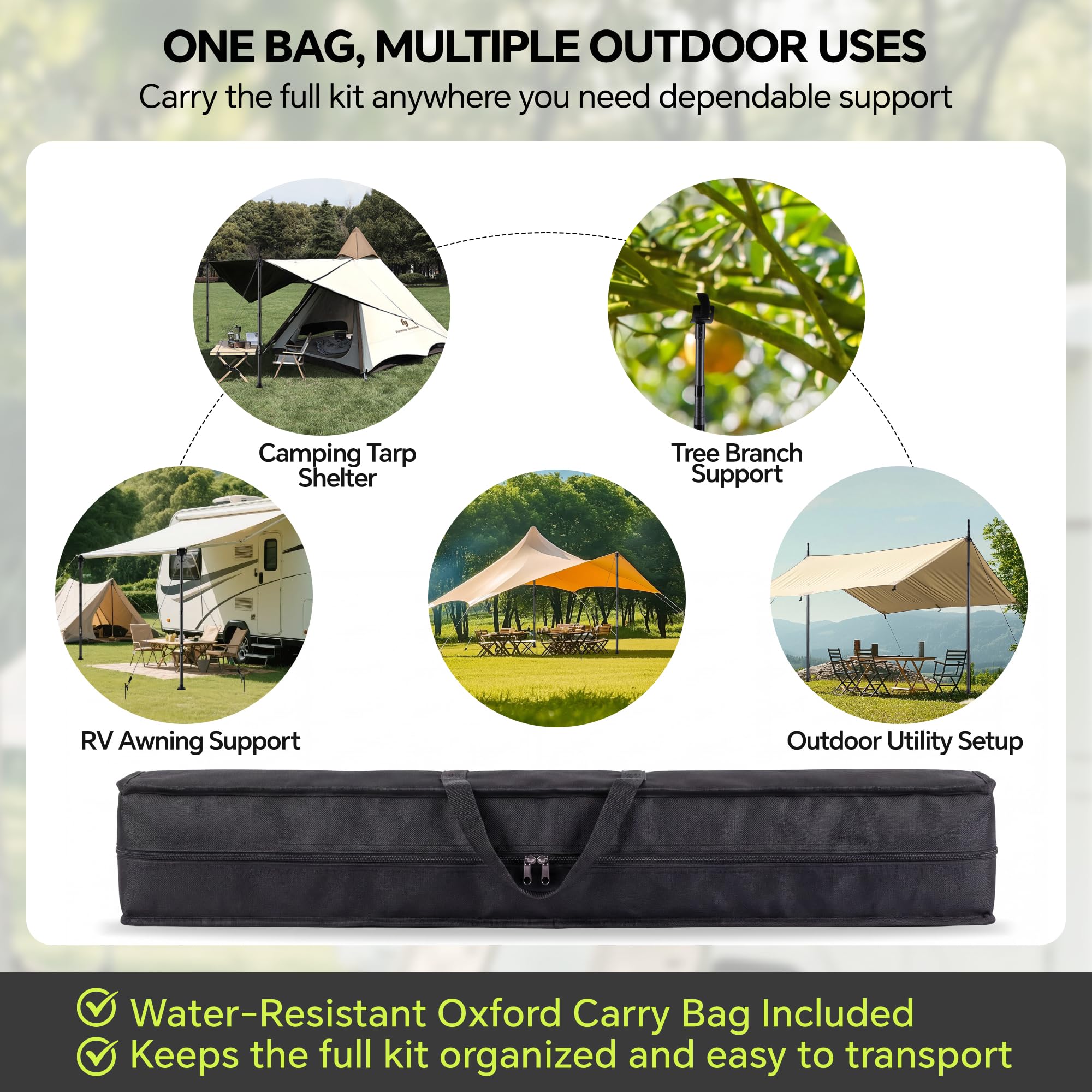 YPEMO packed Oxford carry bag showing portability and organized storage benefit