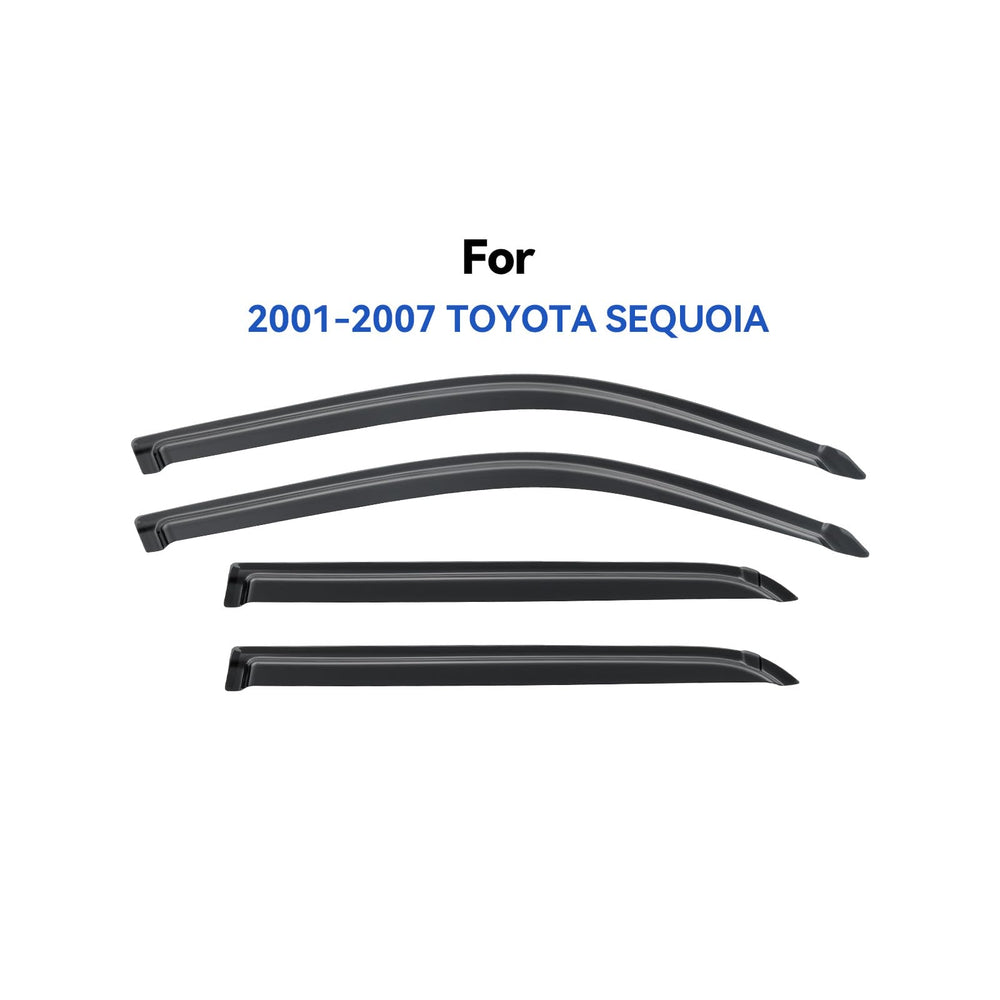 YQAUTEC rear driver-side visor installed on Sequoia demonstrating clean alignment