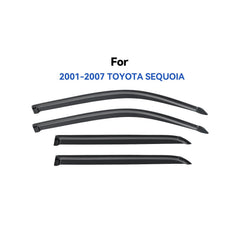 YQAUTEC rear driver-side visor installed on Sequoia demonstrating clean alignment