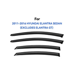 YQAUTEC visor installed on Elantra side profile improves ventilation