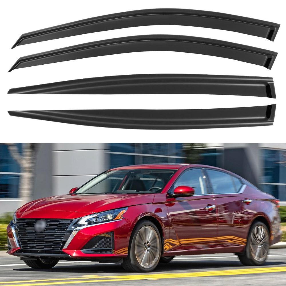 YQAUTEC front driver side visor showing precise fit and wind protection