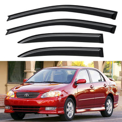 YQAUTEC front packaging showing complete visor kit and fitment for Corolla