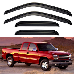 YQAUTEC front passenger door visors protecting interior from rain