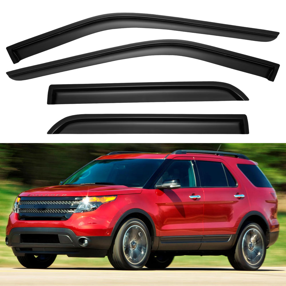 YQAUTEC front passenger visor installed showing sleek profile and weather protection