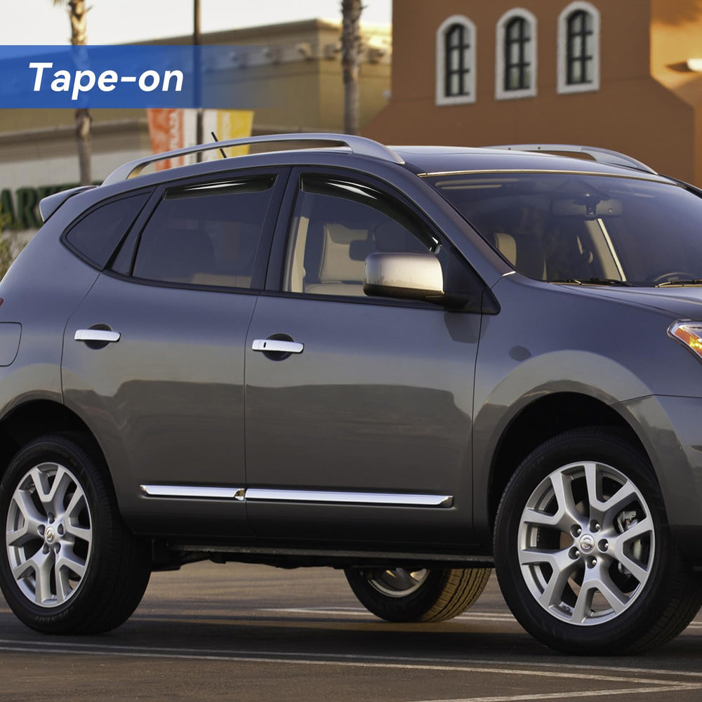 YQAUTEC installed on driver side profile demonstrating sleek fit and reduced wind noise benefit